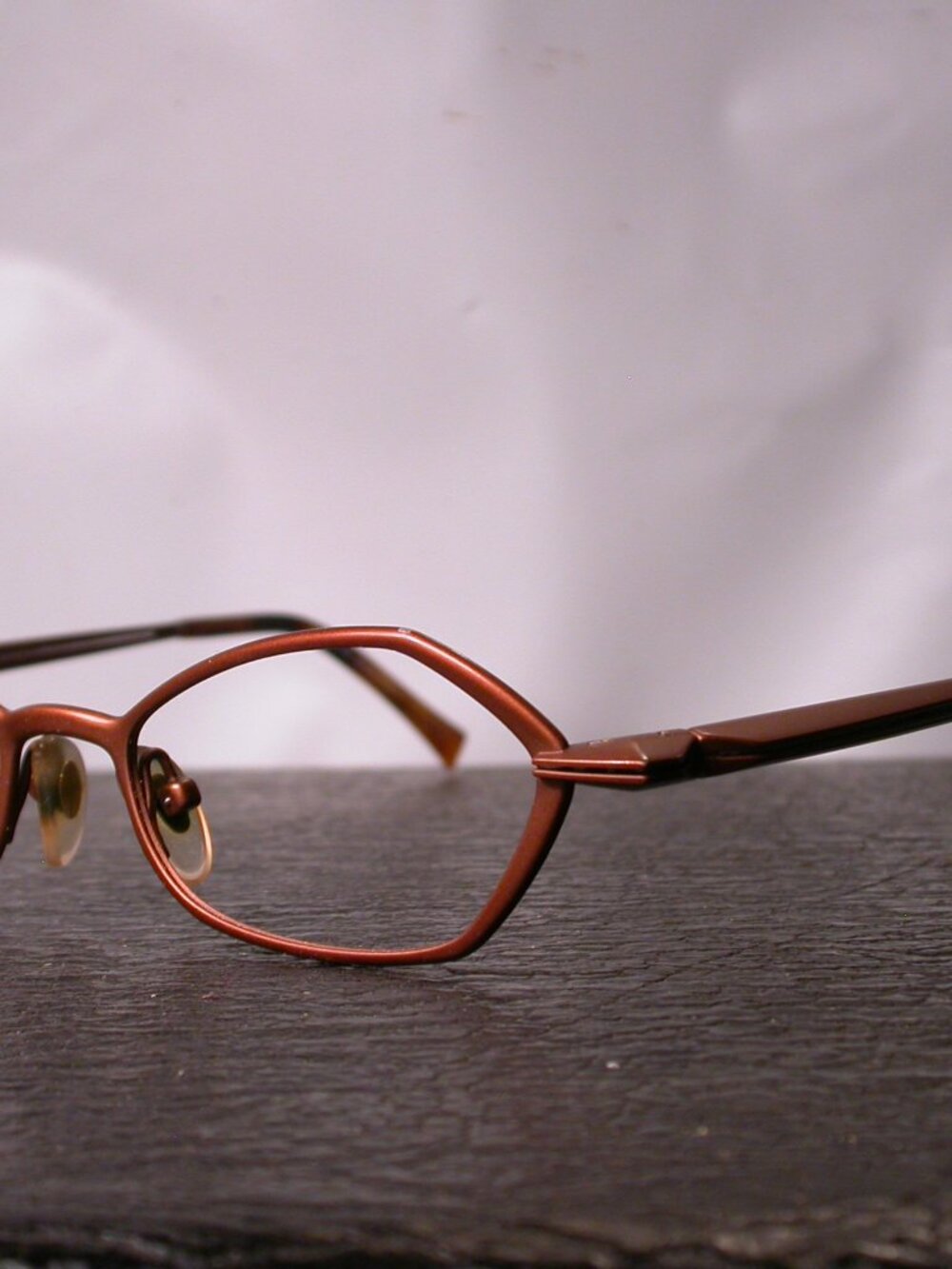 Face A Face Steps Bronze Orange Metal Stylish Eyeglasses Hand Made in France